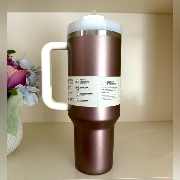 🎉LAST PIECE🎉Stanley 40oz Quencher Flowstate Tumbler Rose quartz glow - Picture 4 of 13